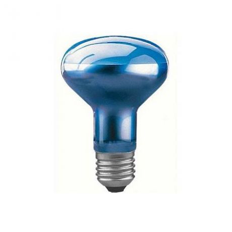 Лампа накаливания рефлекторная для растений (фито-лампа) R80 Е27 75W синяя 50170