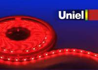 Светодиодная лента Uniel (04855) 5M красный 24W ULS-3528-60LED/m-8mm-IP65-DC12V-4,8W/m-5M-RED