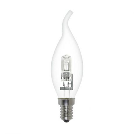 Лампа галогенная (01079) E14 42W свеча на ветру прозрачная HCL-42/CL/E14 flame