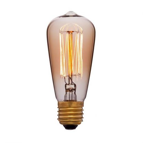 Лампа накаливания E27 40W колба золотая 051-897