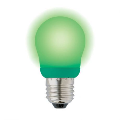 Лампа энергосберегающая (03039) E27 9W Green шар зеленый ESL-G45-9/GREEN/E27