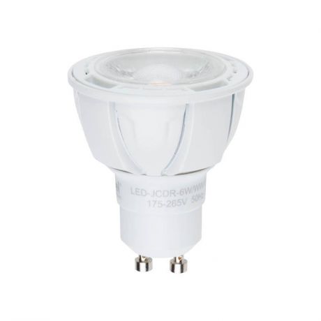 Лампа светодиодная (07908) GU10 6W 3000K JCDR матовая LED-JCDR-6W/WW/GU10/FR/38D ALP01WH