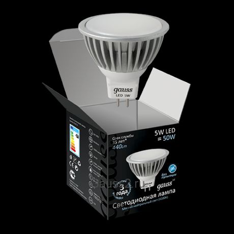 Лампа светодиодная GU5.3 5W 4100K софит матовый EB101505205