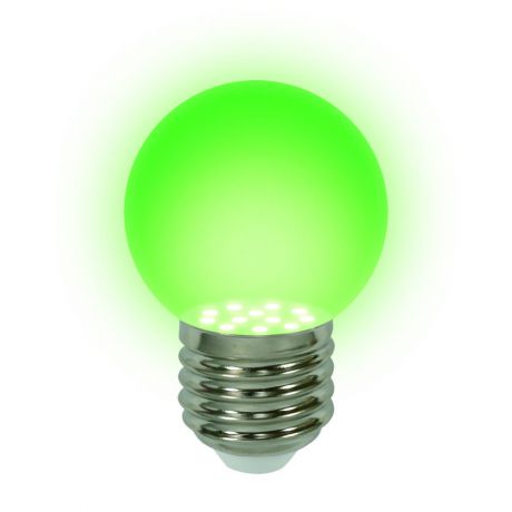 Лампа светодиодная (04426) E27 0,65W Green шар зеленый LED-G45-0,65W/GREEN/E27