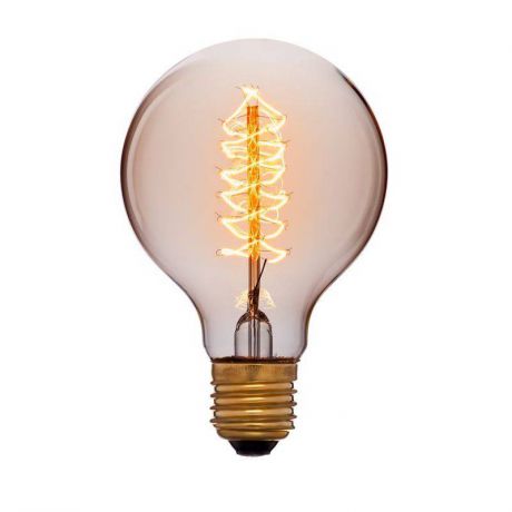 Лампа накаливания E27 40W шар золотой 051-989