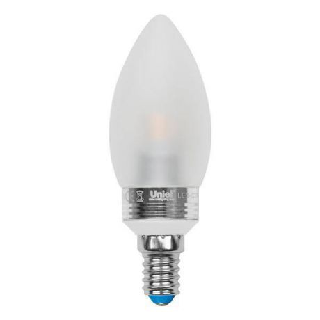 Лампа светодиодная (07892) E14 5W 3000K свеча матовая LED-C37P-5W/WW/E14/FR ALC02SL