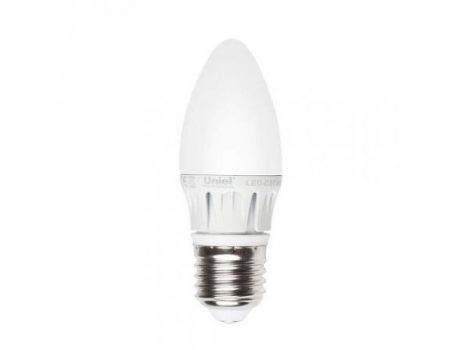 Лампа светодиодная (08135) E27 6W 3000K свеча матовая LED-C37-6W/WW/E27/FR ALM01WH