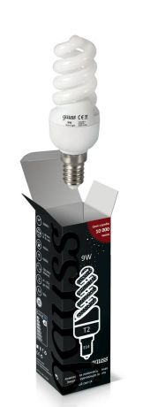 Лампа энергосберегающая E14 9W 4200K спиральТ2 матовая 171209