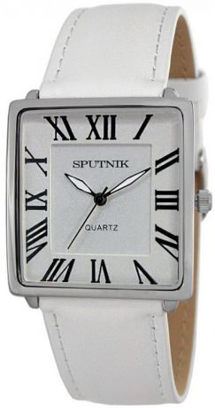Спутник Женские российские наручные часы Спутник Л-200731/1 (сталь) белый рем.