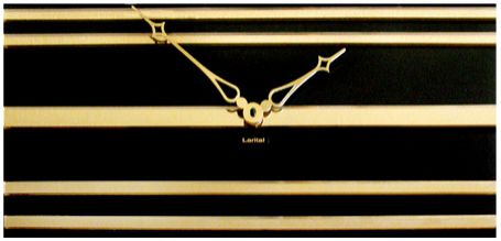 Larital Настенные интерьерные часы Larital Glossy Black Gold