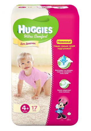 Huggies Ultra Comfort для девочек 4+