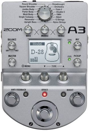 Zoom A3 - процессор для акустических гитар (Silver)