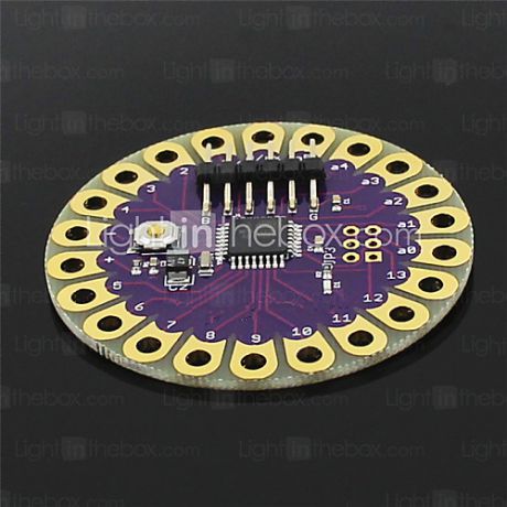 Плата  Lilypad ATmega328P для развития Arduino - фиолетовый  золото