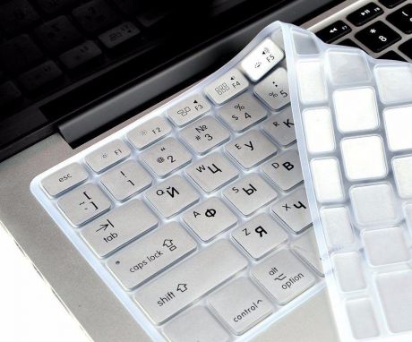Защитная cиликоновая накладка на клавиатуру Crystal Guard для MacBook 13"/15"/17" (Серебристый)