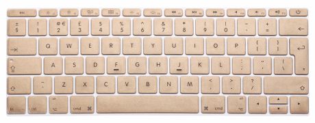 Защитная cиликоновая накладка на клавиатуру Crystal Guard для MacBook 12" (Золотой)