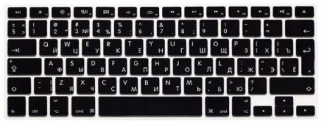 Защитная cиликоновая накладка на клавиатуру Crystal Guard для MacBook 12" (Черный)