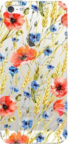 Deppa Art case для iPhone 5/5S/SE Flowers-Пшеница прозрачный