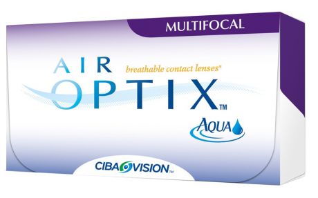 Ciba Vision Alcon Линзы на 30дней Air Optix Aqua Multifocal 3шт. (опт.сила = -3,5,  R = 8,6, D = 14,2) Степень аддидации средняя