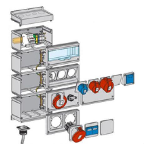 Средняя секция комби-бокса Cewe №45, IP44 ABB (АББ)