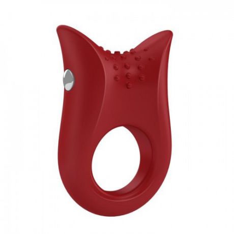 Эрекционное Кольцо OVO B2 VIBRATING RING с Вибропулей красное